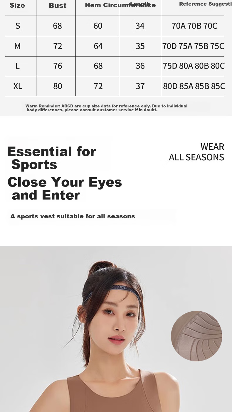 Ziyouxi High-Impact Sports Bra for Women, One-Piece Anti-Shock And Anti-Sagging Yoga Vest, Fitness Training Bra, Suitable for Outer Wear Or Inner Layering 3