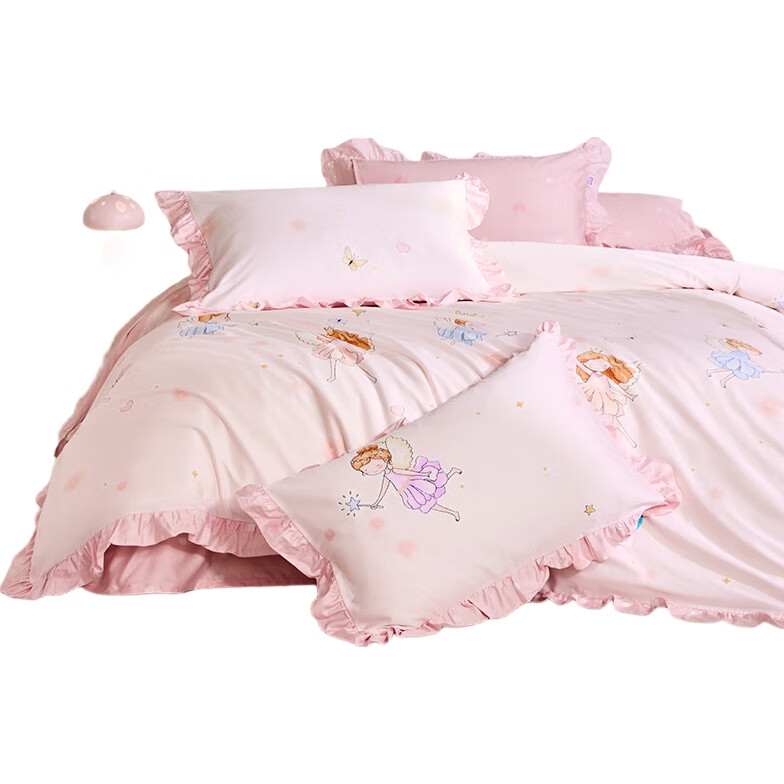 Комплект постельного белья Luolaikids, детский, 3 предмета, 150x215 см, хлопок 60S, класс А, "Маленькая фея"