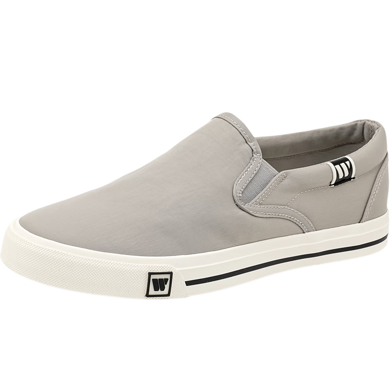 Warrior Canvas Shoes for Men, Breathable Casual Shoes, Simple Versatile Low-Top Sneakers, WXY-L571T, Gray, Size 41