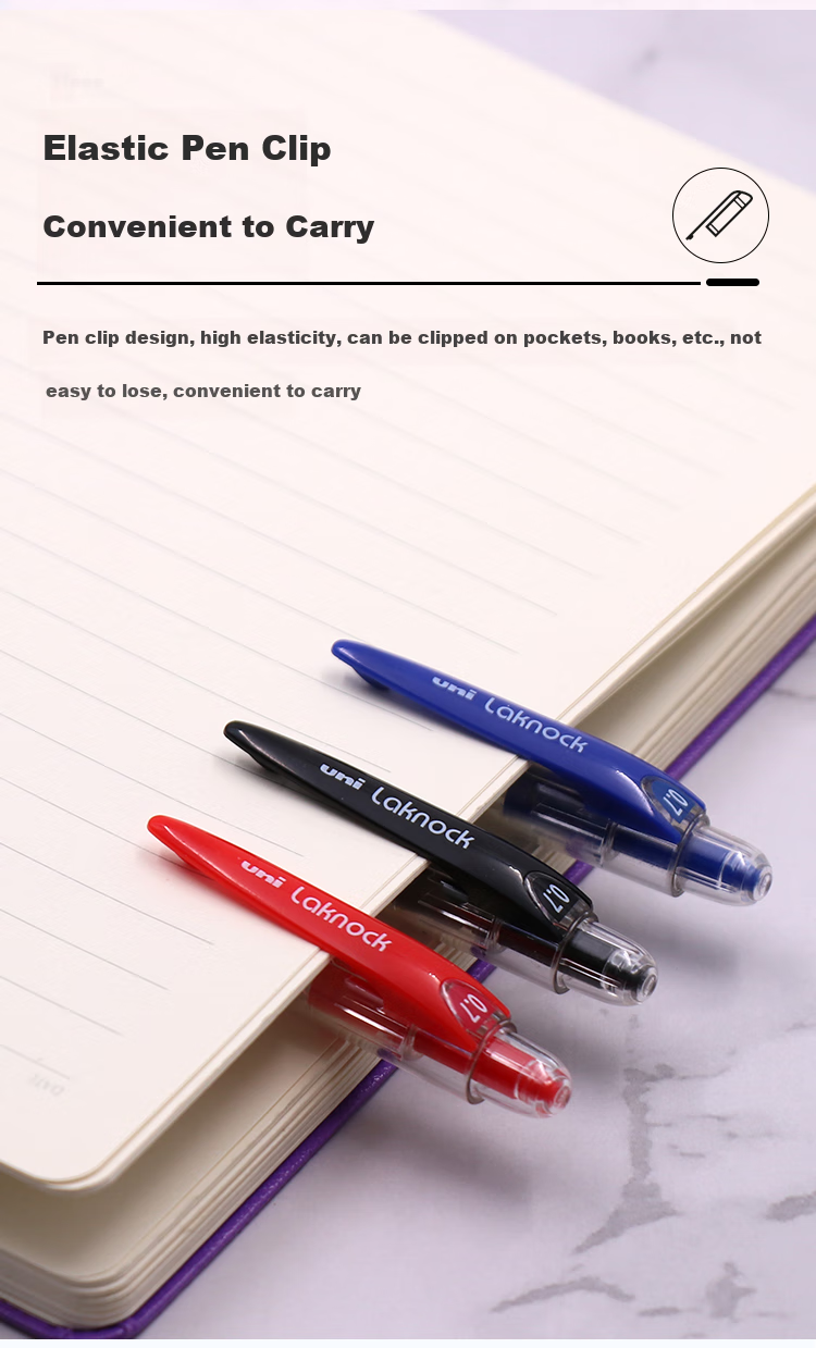 Uni Mitsubishi SN-100 Retractable Ballpoint Pen, 0.5mm Diameter, Student Pen, Office Stationery Signing Pen, Red, Pack of 12 7