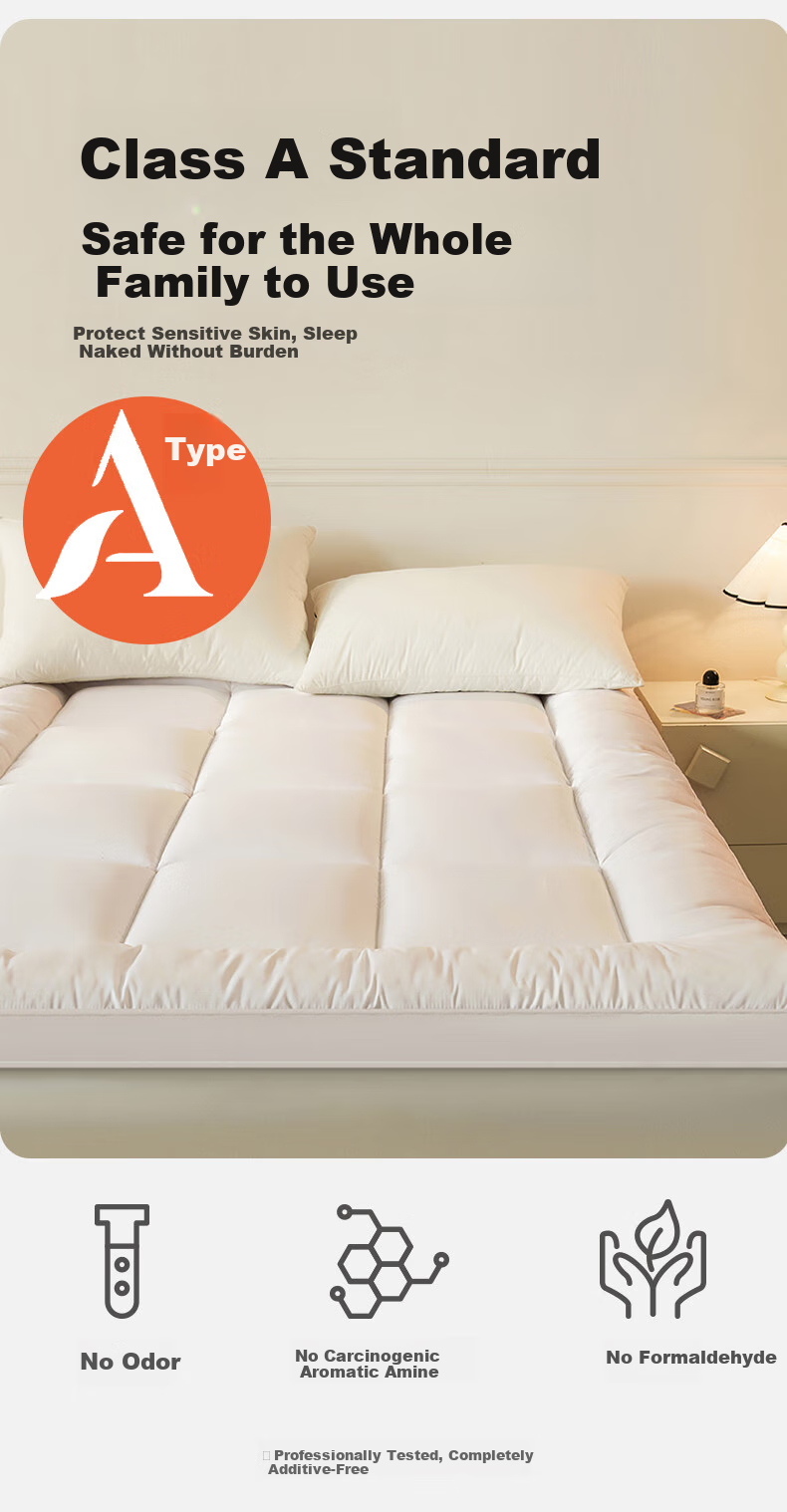 Wuyinliangpin Class A Mattress Cover, Single Bed 0.9 Meters Wide, Approximately 8cm High, Soft Pad for Student Dormitory 3