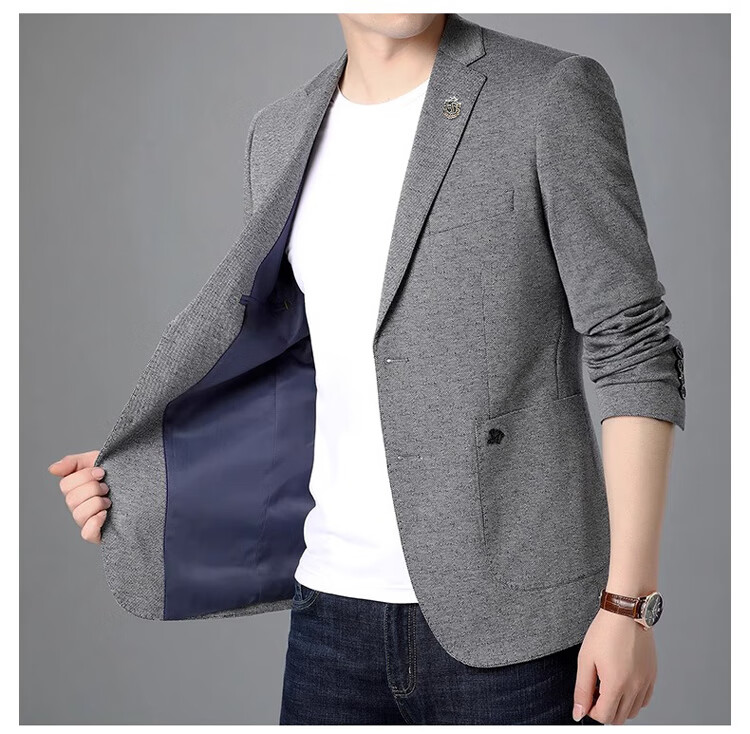 ROMON Men's Suit, Business Slim-Fit Jacket, Autumn And Winter Professional Attire, Wedding Suit, Father's Day Gift 17