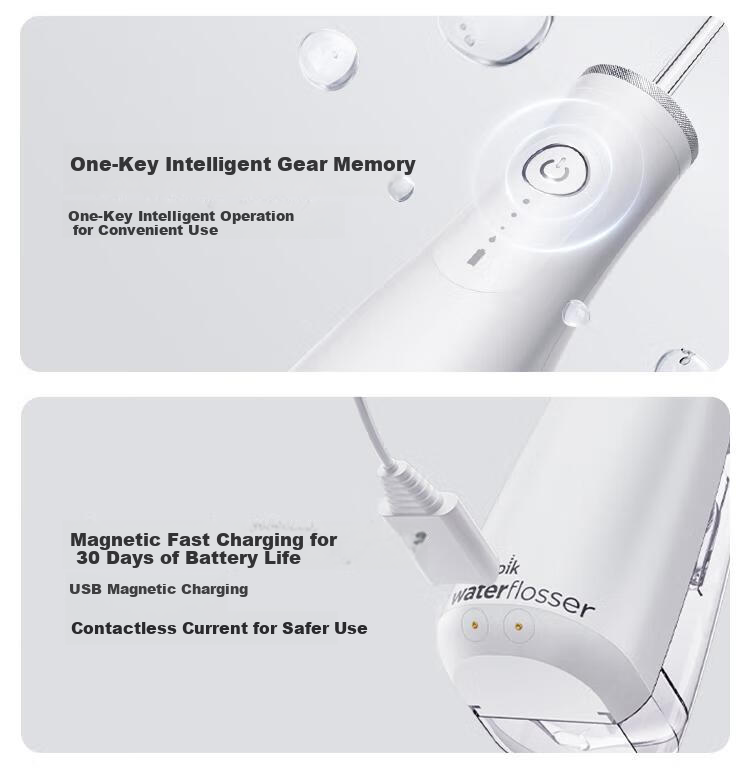 WaterPik Oral Irrigator GS10PRO-12 Clean White Gift Box [Professional Orthodontics] Dental Water Flosser And Cleaner, Birthday And New Year Gift 6