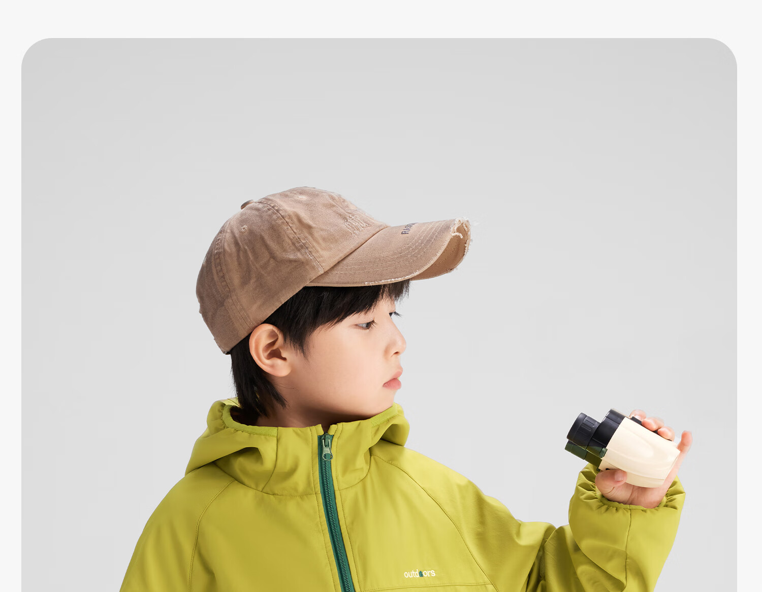 Zuoxi Boys' Fleece-Lined Jacket, 2026 New Children's Softshell Outerwear, Fleece Integrated Top, Gray, Size 160 41