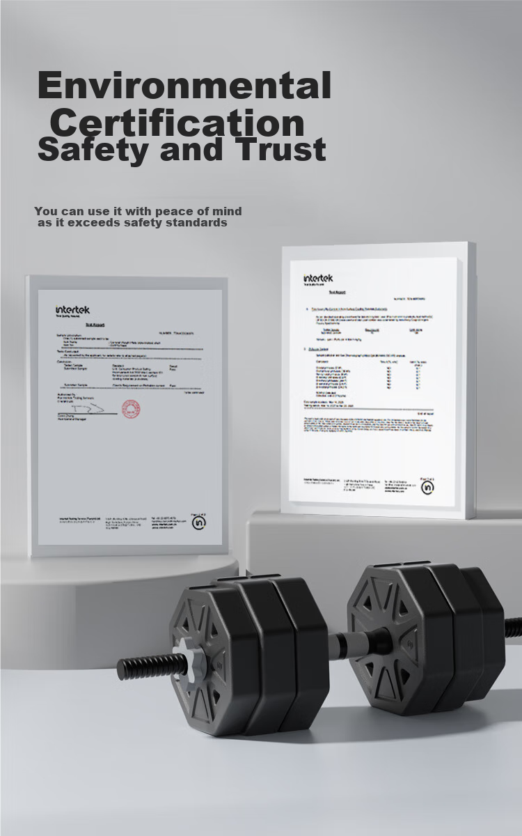 JD Original Dumbbell And Barbell Set, 40KG Adjustable Detachable Octagonal Stable Model 5