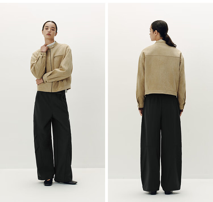 Semir [Same As in Mall], Women's Casual Pants, Loose Wide-Leg Trousers, 2025 Autumn Season, Moisture-Wicking Quick-Dry Long Pants, 102525127001 5