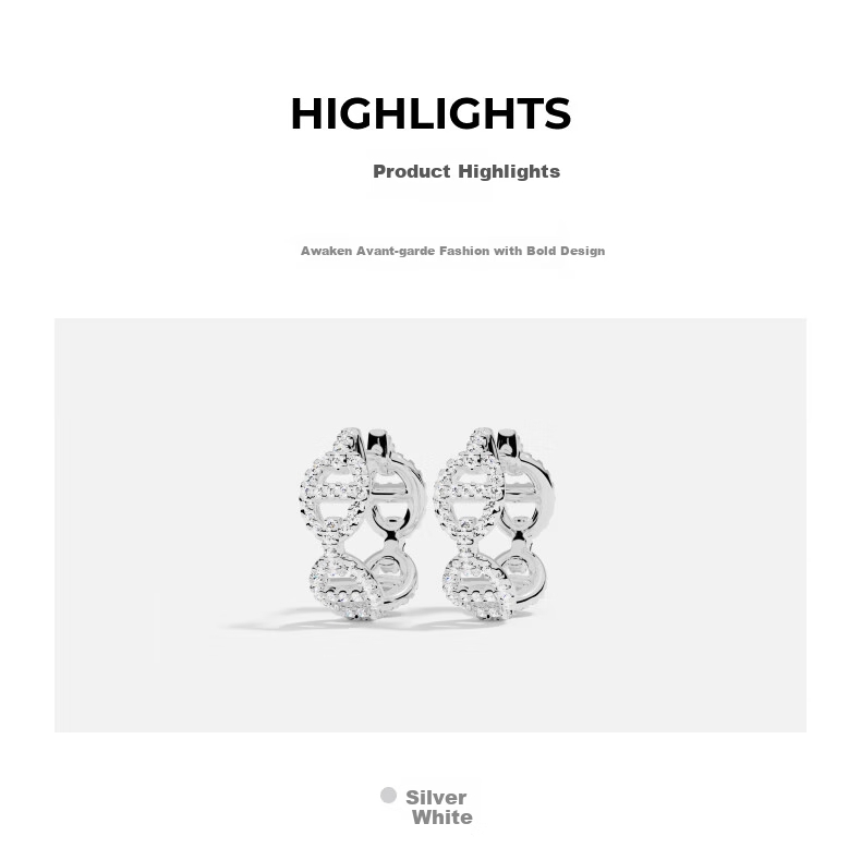 APM Monaco Circular Pig Nose Earrings, Simple And Fashionable, Unique Women's Ear Jewelry, Gift for Girlfriend Or Wife 2