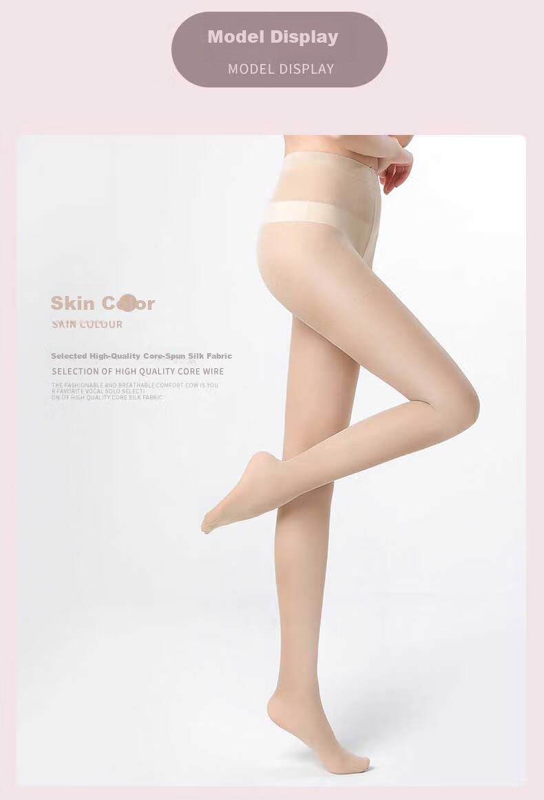 LangSha Ultra-Thin Pantyhose for Women with Added Crotch, Elastic, Sexy, Durable, Flesh-Colored, Bare-Leg Base Layer Stockings 10