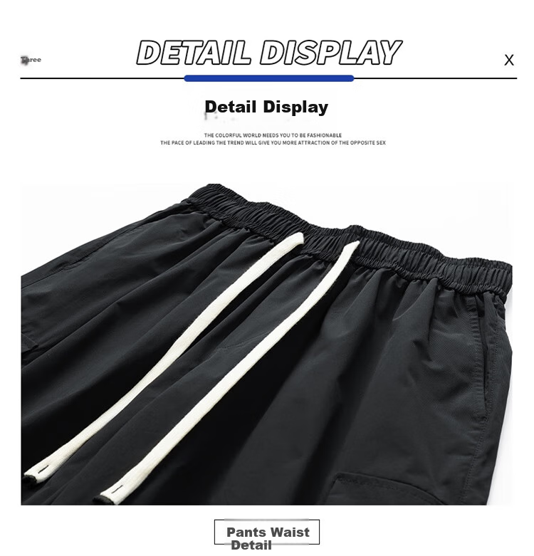 JEEP Men's Shorts, Summer Loose Casual Five-Point Cargo Pants, APK660, Black, XL 20