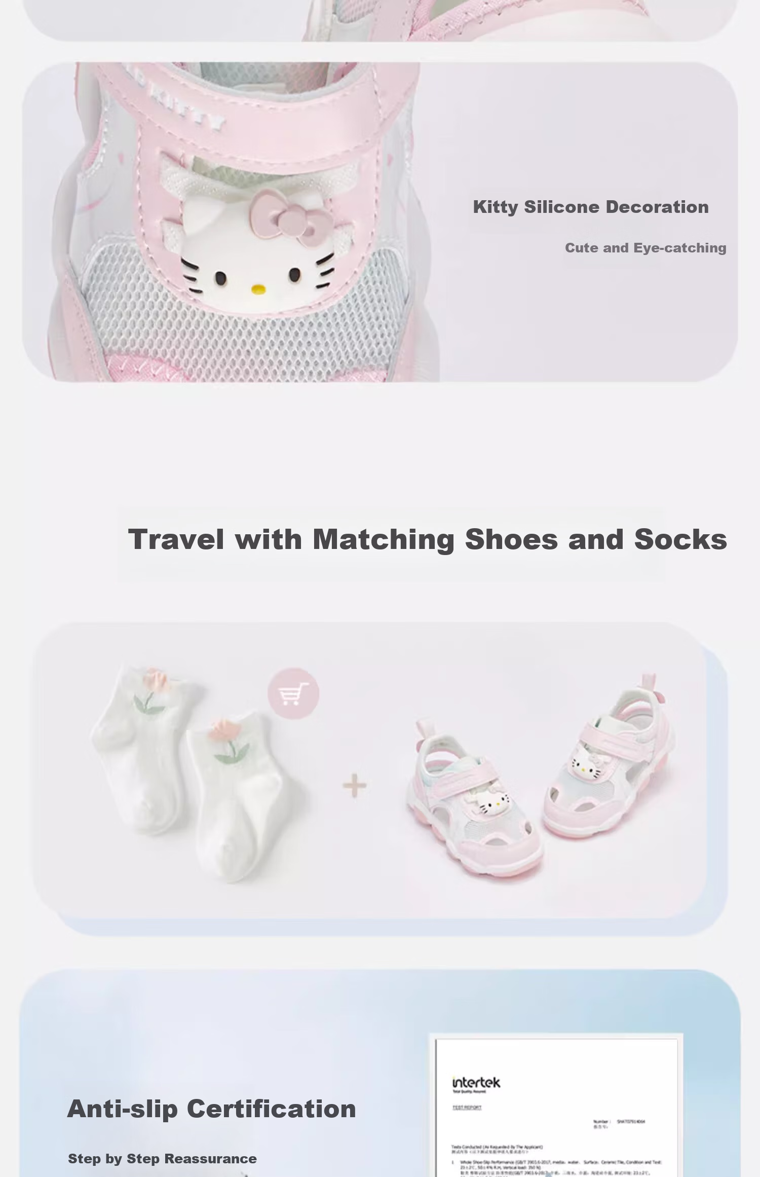 DAVE & BELLA Hello Kitty Collaboration Children's Light-Up Sandals Summer Girls' Walking Shoes with Glowing Lights 12