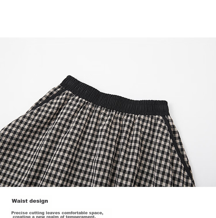 Dme [Niche Design] Autumn Retro Casual Striped Lantern Skirt Comfortable Slimming Mid-Length A-Line Skirt for Wome 6