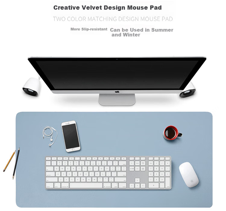 JPLAYER Mouse Pad, Extra Large Office Desk Pad, Laptop Mat, Keyboard Pad, Office And Home Writing Desk, Gaming Waterproof Mat, Leather, Dirt-Resistant, Customizable, Royal Blue, 120*60cm 1