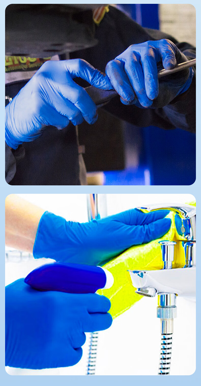 AMMEX Disposable Nitrile Gloves, Small Size, 100 Pieces, Thickened, Durable, Waterproof, for Cleaning And Protection, Kitchen Use, Black 9