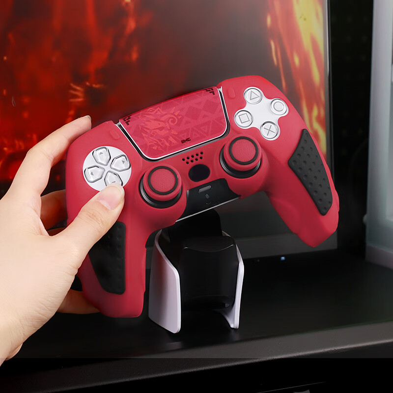 Liangzhi PS5 Controller Silicone Case, Joystick Cover, Button Cover, Non-Slip Protective Shell, Rechargeable PS5 Controller Protective Silicone Case Set, Monster Hunter PS5 Gaming Accessories L1117 3