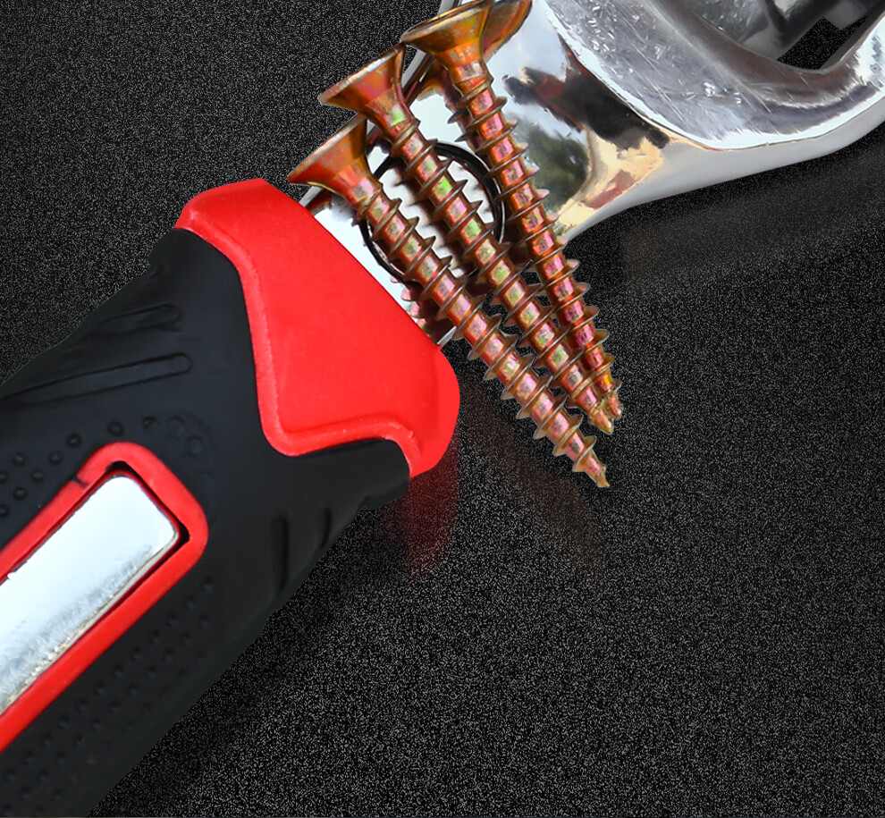 Qilu Anran Universal Wrench Multi-Function Socket Wrench 8-in-1 Socket Wrench with Magnetic Rubber Handle Hexagonal 8-22mm 6