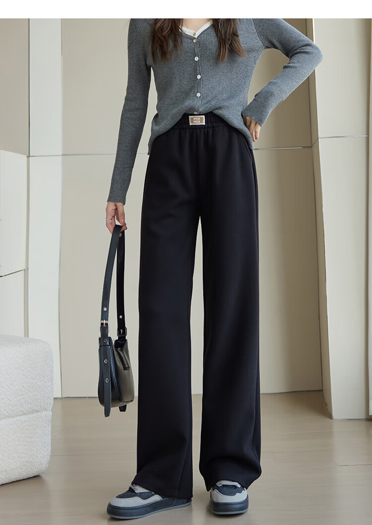 Free Style Wide-Leg Pants for Women Spring 2025 New High-Waist Slim Fit Narrow Casual Trousers 15