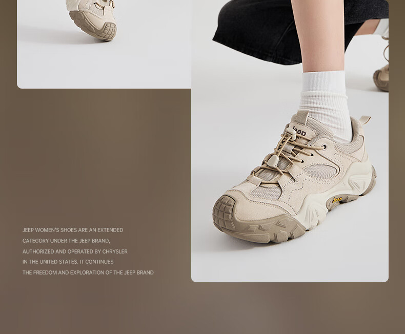 Jeep Women's Ugly Cute Hiking Shoes Autumn Winter Outdoor Breathable Thick Sole Non-slip Lightweight Sports Shoes Black Gray Size 40 5