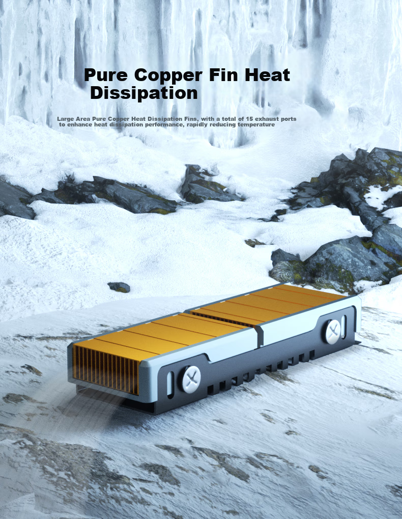 JEYI M.2 SSD Heatsink, NVME Cooling Vest, Silver Aluminum Heat Spreader + Copper, Efficient Heat Dissipation, Compatible with 2280, Suitable for Samsung, Western Digital, Lenovo, And Zhi Tai 4