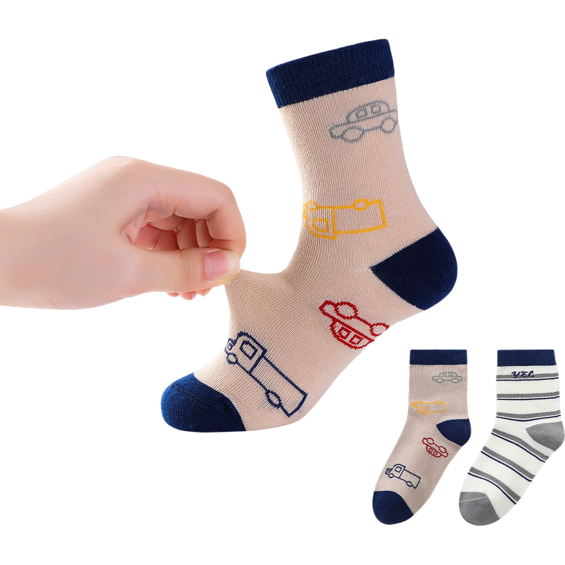 YUZHAOLIN Kids Boys Cotton Socks Comfortable Socks for Home and Outdoor Wear 2 Pairs
