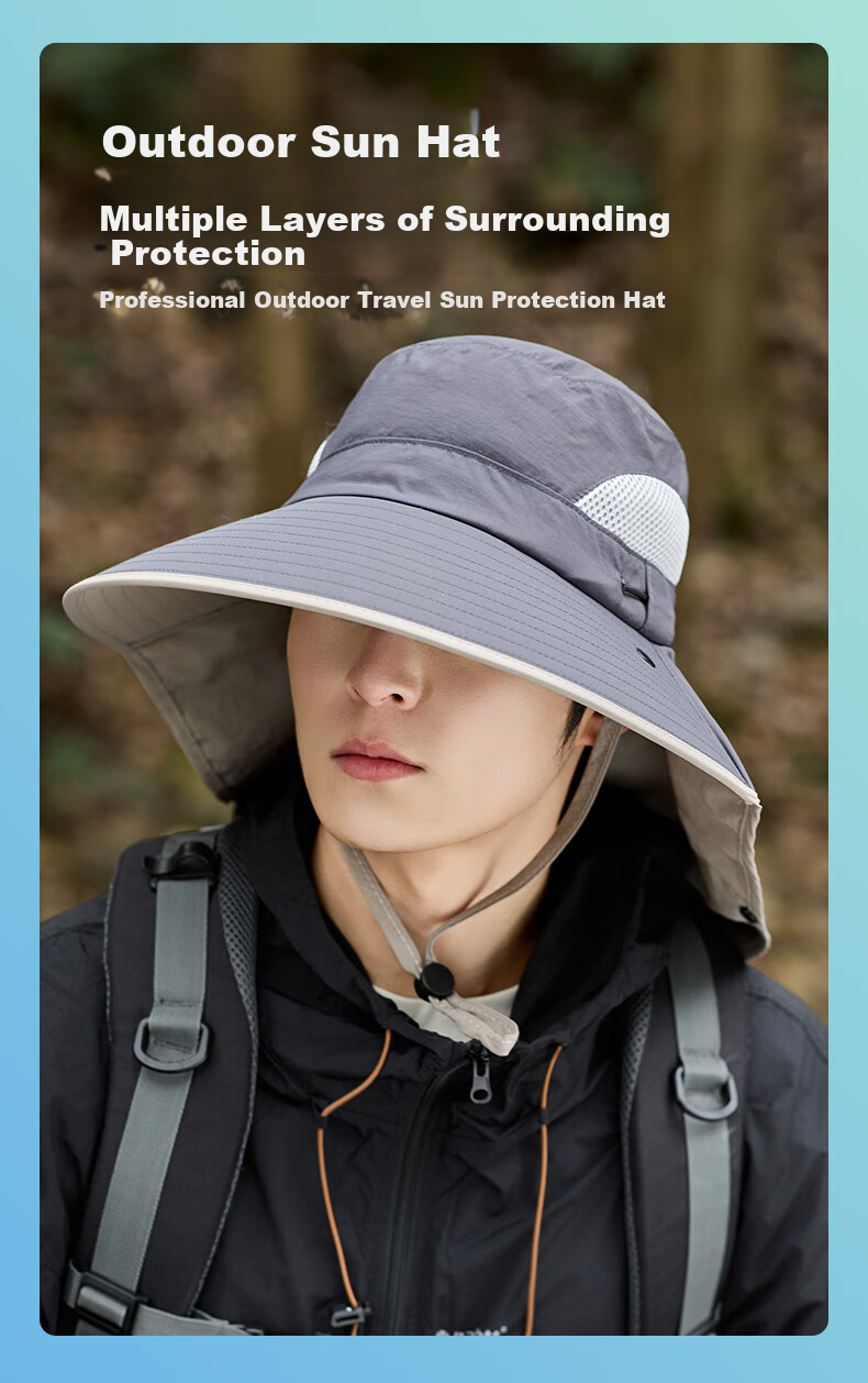 TUCANO Sun Protection Hat, Unisex Sun Hat, Fishing Hat, Hiking Hat, Sun Hat, Outdoor UV-Resistant Face Mask Hat for Me 2