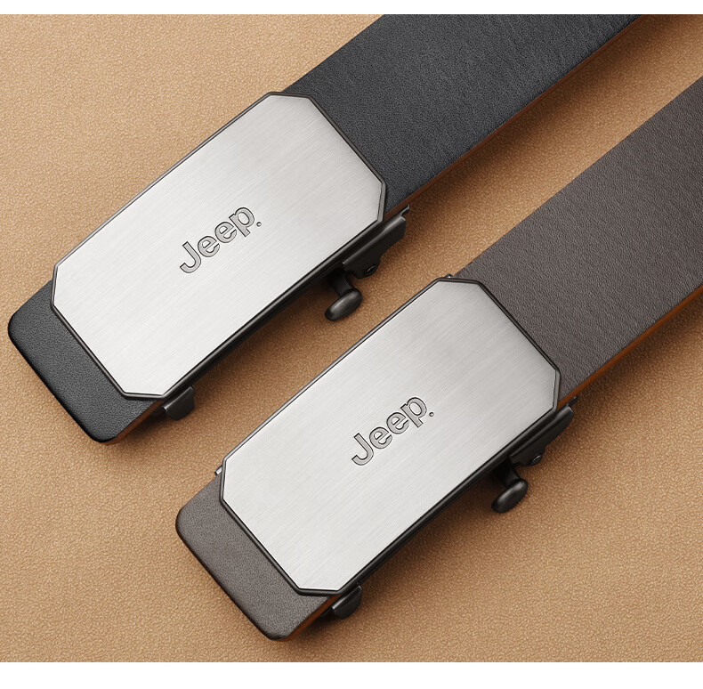 JEEP Leather Belt for Men, Top-Grain Cowhide, Toothless Inner Belt, Casual High-End Trouser Belt, Birthday Gift for Boyfriend Or Husband 6