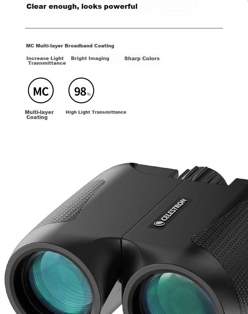 Celestron High-Definition 10X25 Paul Binoculars Orange for Concerts Theater Sports Outdoor Use with Phone Holder 7