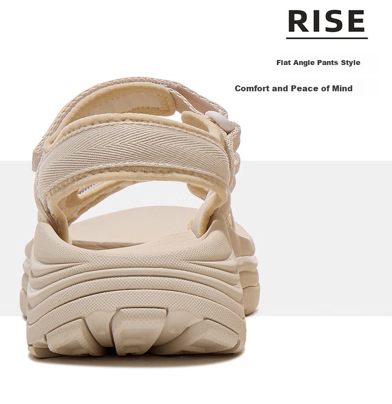CAMEL Wave Sports Sandals for Women, Breathable Thick-Soled Velcro Beach Shoes X25B16L2039 Milk White/Purple 36 13