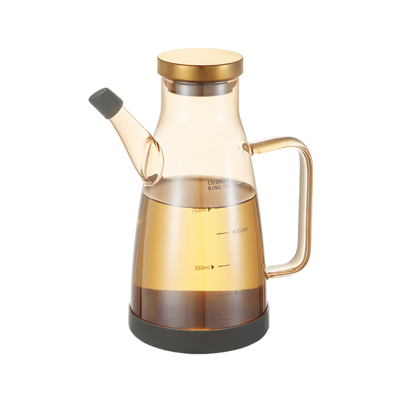 Chuida Huang Kitchen Household Glass Oil Dispenser Transparent High Borosilicate Glass Oil Bottle 600ML