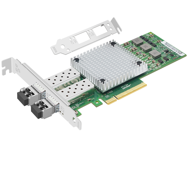 EB-LINK BCM57810S Chip, PCI-E X8 Gigabit Dual-Port Fiber Optic Network Card, 10G Server SFP+ Interface, Including Multi-Mode Optical Module, Network Adapter