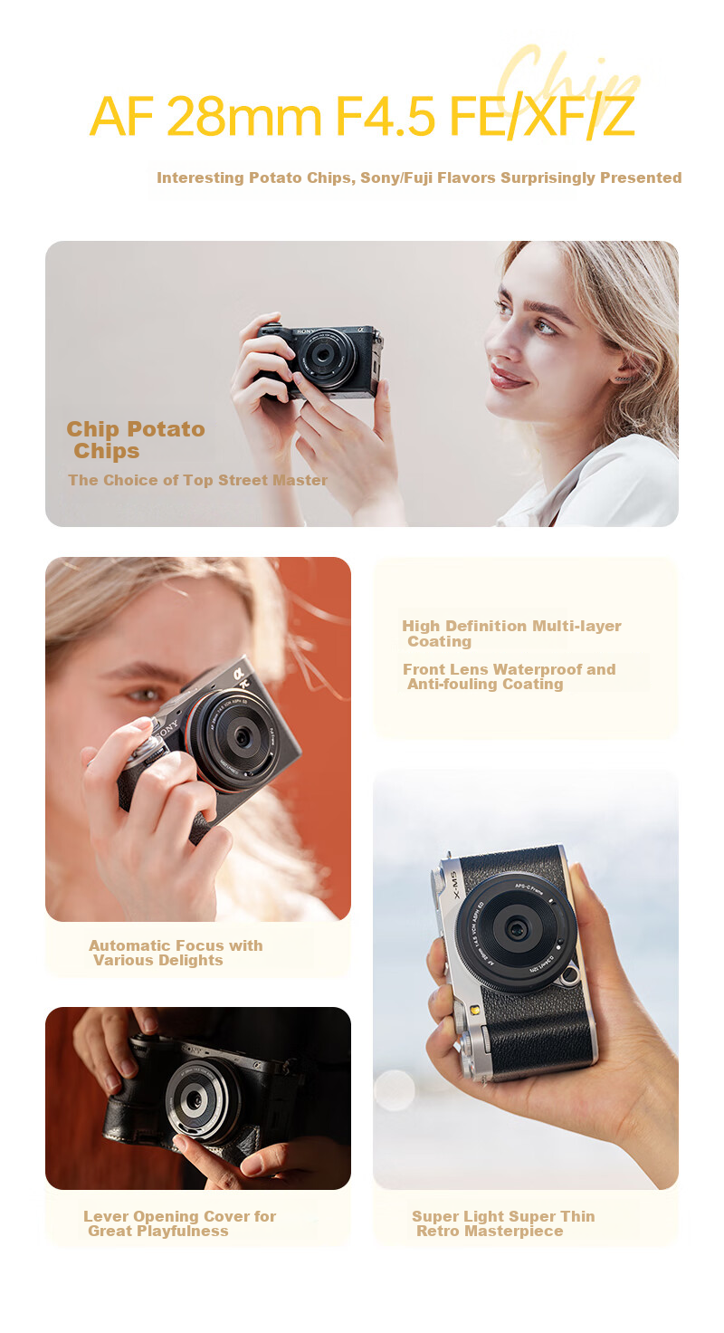 VILTROX AF 28mm F4.5 FE Sony Full-Frame Auto Focus Lightweight Lens Kit with Biscuit Head, Compatible with A7M4, A7CII, ZVE1, A7CR Mirrorless Cameras 2