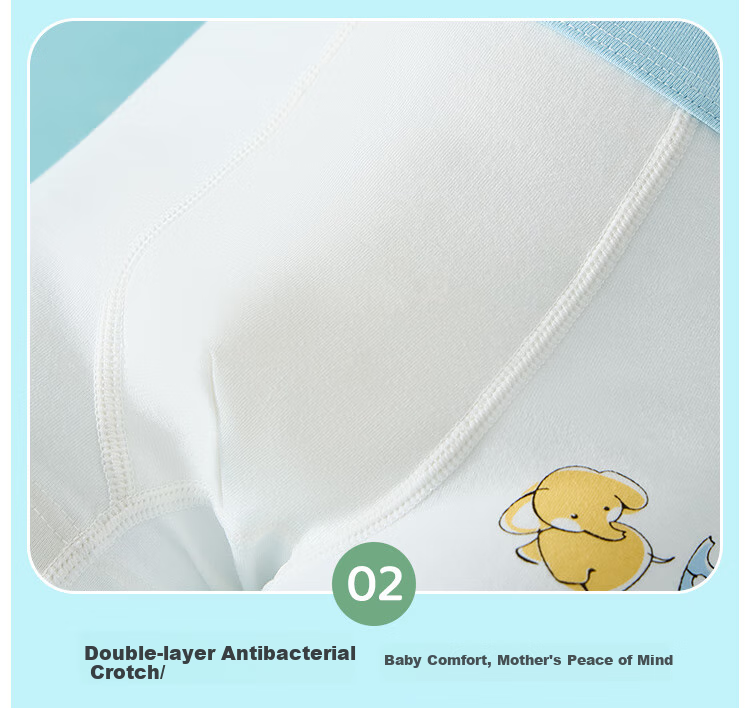LangSha Children's Underwear, Boys' Antibacterial Pure Cotton Underwear, Youth And Older Children's Boxer Briefs, Baby Shorts, Six-Pack, Size 140 9