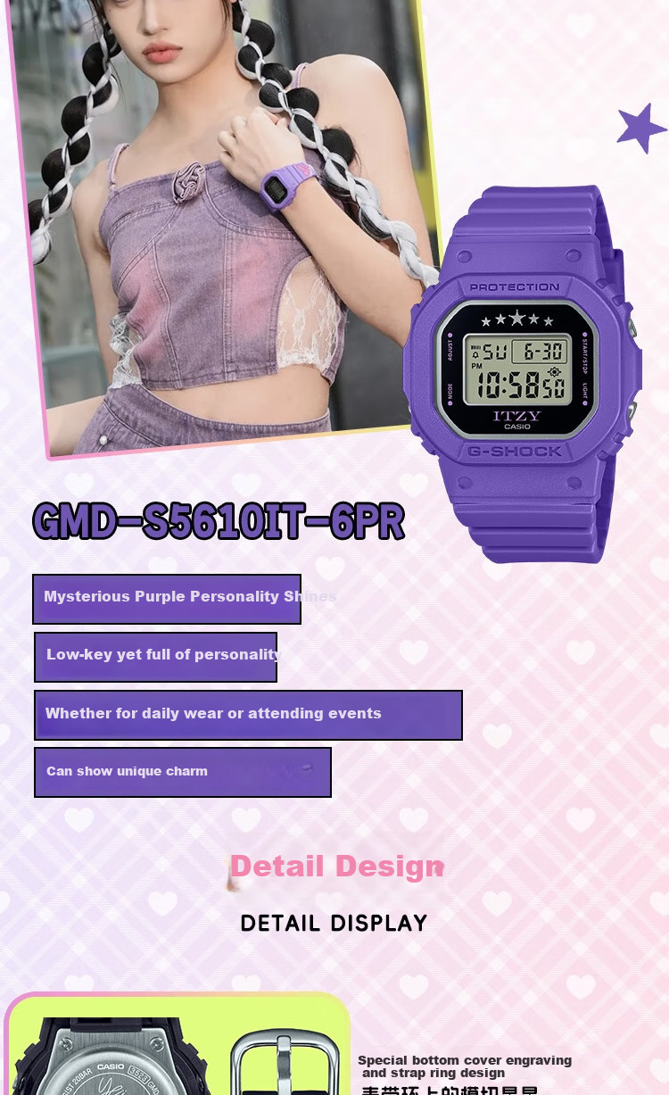 Casio Women's G-SHOCK Square Digital Sports Watch, Student Watch, Gift for Girlfriend, GMD-S5610IT 6