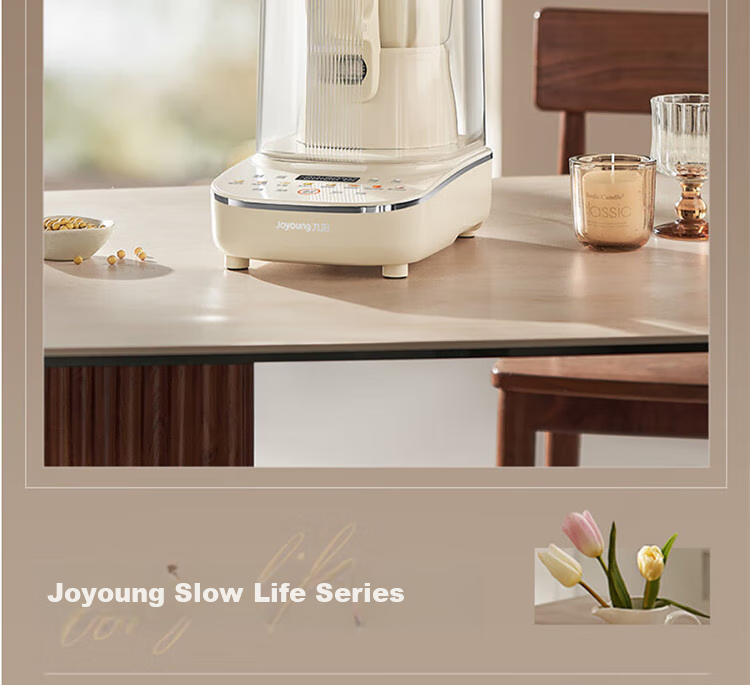 Joyoung Home Use 1.2L Capacity Variable Frequency Quiet Blender with Adjustable Texture, Fully Automatic Filter-Free Soy Milk Maker B730 8