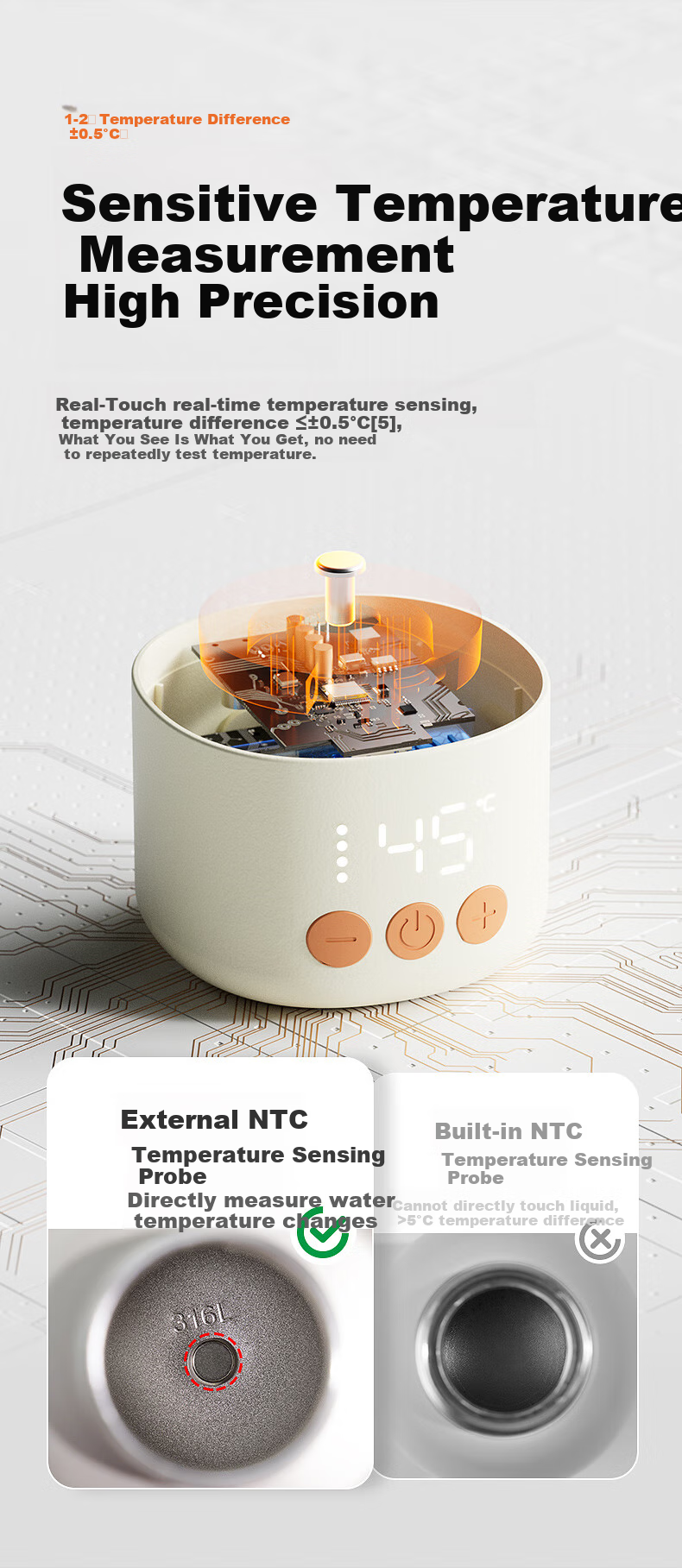 Xiaoyaxiang Portable Constant Temperature Kettle, Baby Travel Milk Preparation Hot Water Kettle, Children's Constant Temperature Cup, Thermos Cup, 500ml 10