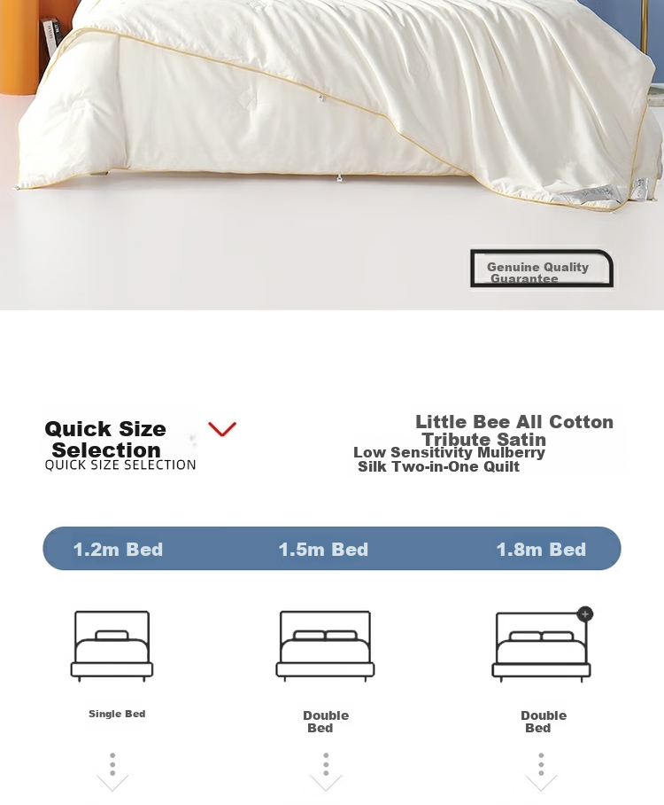 MERCURY Kids Silk Comforter, 100% Mulberry Silk, Two-In Quilt for All Seasons, Class A, Maternal And Infant Use, Approximately 10.2 Jin, 200*230cm 2