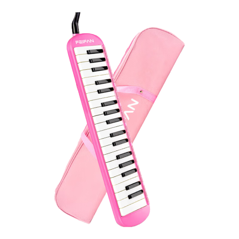 Feifan 37-Key Melodica for Students, Children And Adults Professional Performance Wind Instrument Pink