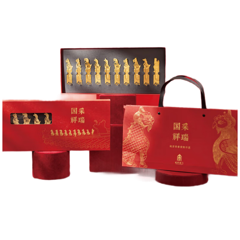 Shangchao Forbidden City Cultural Creative Spine Beast Bookmark Stationery Gift Box 10pcs Ancient Style Premium Brass Metal Student Birthday Gift Souvenir