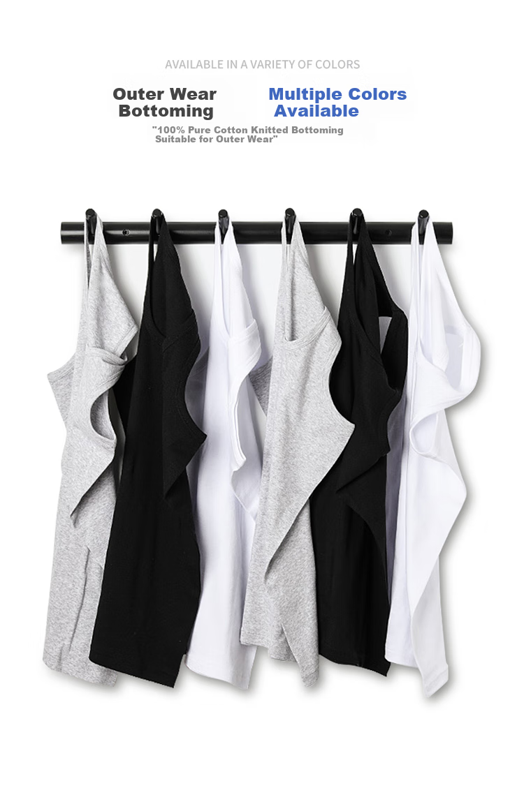 Hengyuanxiang [100% Pure Cotton Plus Size Tank Top] Men's Antibacterial Plus Size Undershirt Camisole Sleeveless Sports Undershirt 4