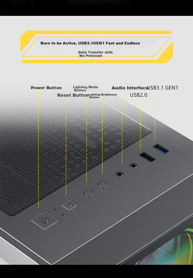 GAMEMAX Titan Giant 2 Full Tower Silent Desktop Computer Tower EATX/soundproof Noise Reduction Plate/water Cooling/360mm Water Cooling Can Only Fit 1 Optical Drive/multi-Bay Gaming Case 11