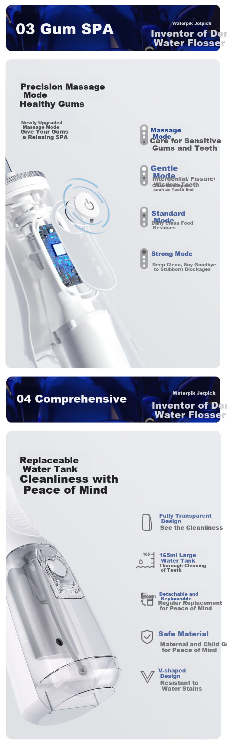 WaterPik Oral Irrigator GS10PRO-12 Clean White Gift Box [Professional Orthodontics] Dental Water Flosser And Cleaner, Birthday And New Year Gift 4