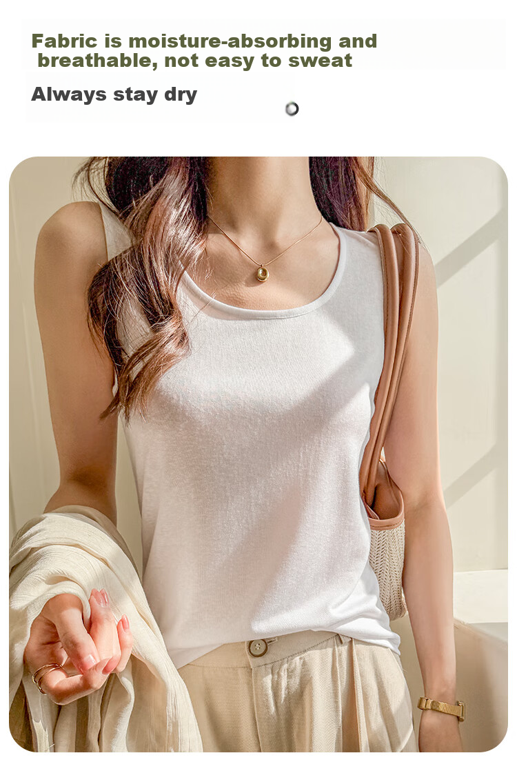 Dushiliren Snowflake Lyocell Camisole Tank Top for Women, All-Season Undershirt, Loose-Fitting Sleeveless T-Shirt, Suitable for Outer Wear, Flattering And Slimming 4