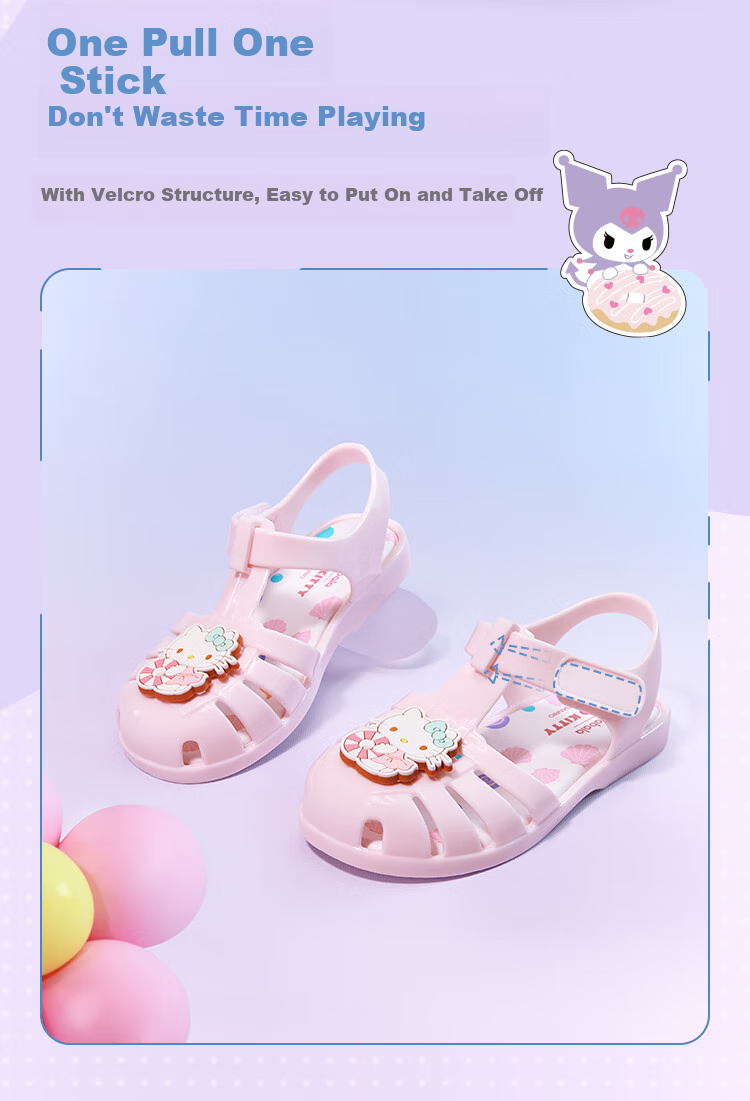 BALABALA Sanrio Kuromi Kids Sandals Girls Summer Shoes 2025 Sweet Beach Shoes 208225141003 5