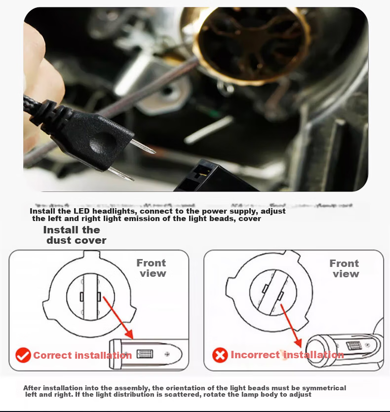 KEPUSHI Automotive Dual-Light Lens LED Headlight, 9005 Car Bulb, Integrated High And Low Beam, High Beam, Low Beam, Front Car Headlights 21