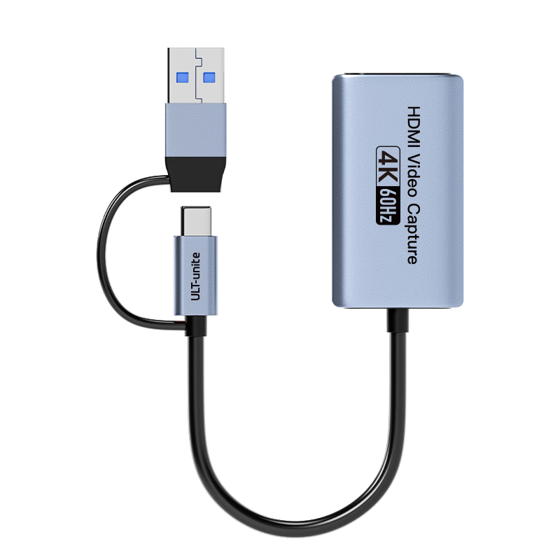 Youlaite HDMI Video Capture Card 4K HD Input for Switch 2/1 Mobile Phone Tablet Camera Laptop Game Live Streaming Recording USB 3.0/Type-C Capture Device