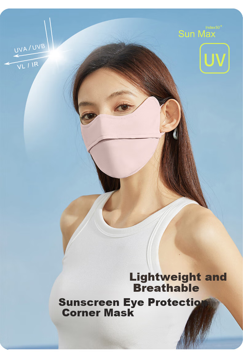 DUSENNA Ice Silk Sun Protection Face Mask for Women, Cycling, Hiking, Summer UV Protection, Breathable, Full-Face Sun Shield 3
