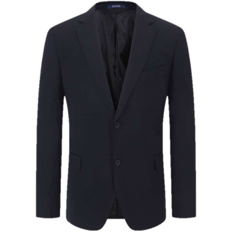 YOUNGOR Men's Autumn Winter Business Fashion Wool Formal Suit Navy Jacket 165C165/96A