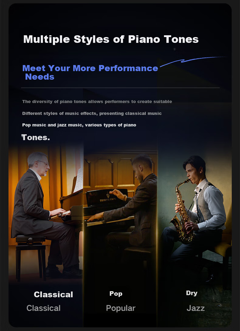 Terence Digital Piano, 88-Key Weighted Hammer Action, Foldable Electronic Piano V70, Portable Digital Piano for Adults And Childre 12