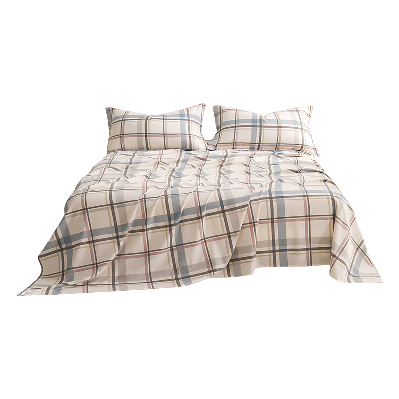 HLA 100% Cotton Thickened Single Bed Sheet Fitted Sheet Bedding Blue Tone 160*230cm