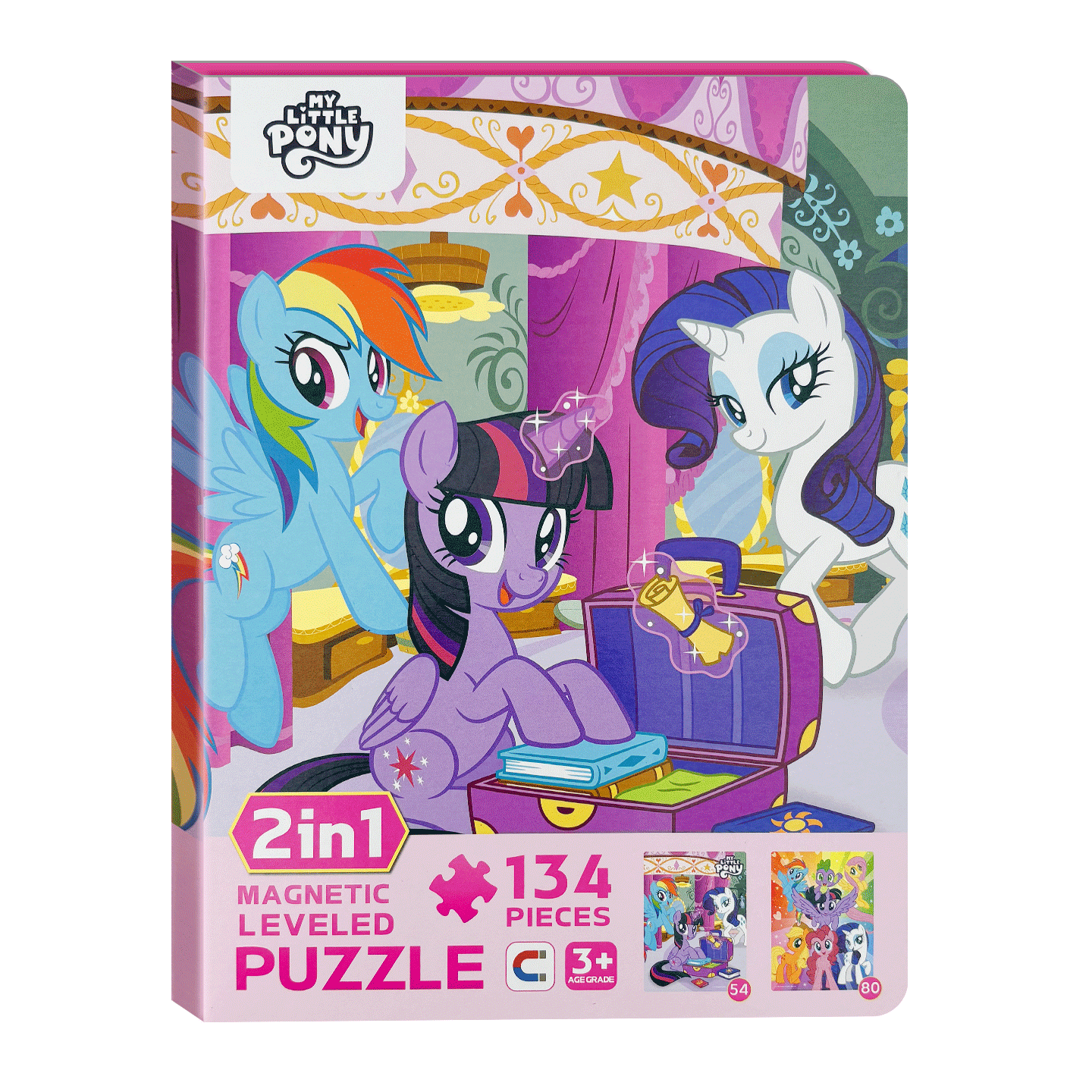 Dayanxiaowa My Little Pony Magnetic Puzzle, Educational Toy for Children Aged 3-6, Magnetic Puzzle Game, Birthday Gift for Girls 2 Years Old