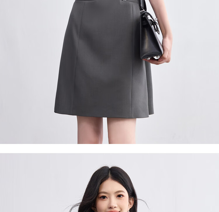 Sentubila Sleeveless Waist-Defined Slim Fit Elegant Gray Mid-Length Dress for Women Summer Office Wear 14